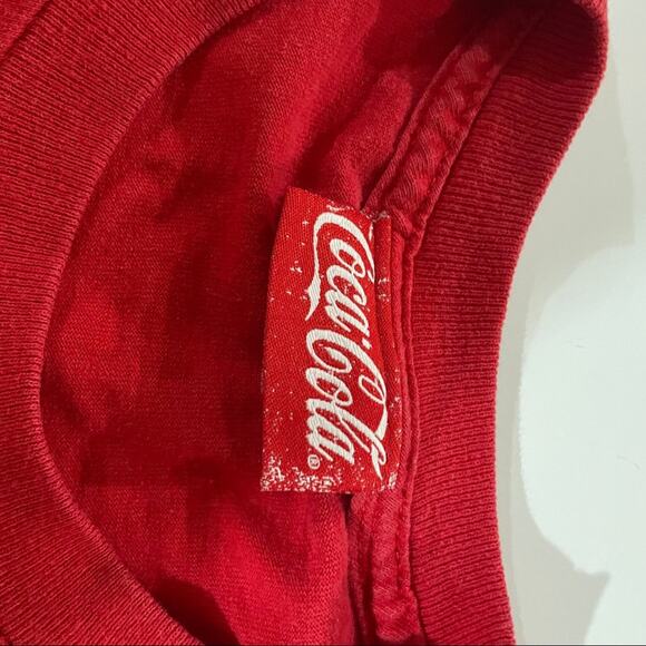 Vintage Coca Cola Red Short Sleeve Crop Top‎ Size M - Picture 5 of 7